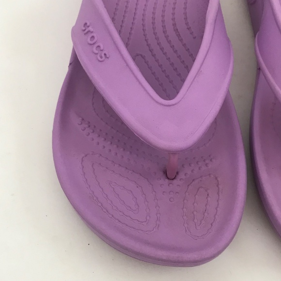 CROCS Flip Flop Sandals Classic ll Lilac Purple Thong Sandals Women’s Size 7 - Picture 6 of 14